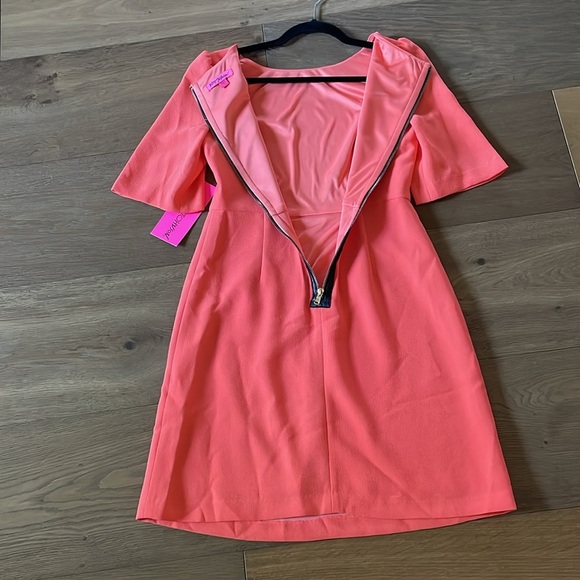 Betsey Johnson Orange/Coral Sheath Dress Size 4 NWT - Picture 11 of 13